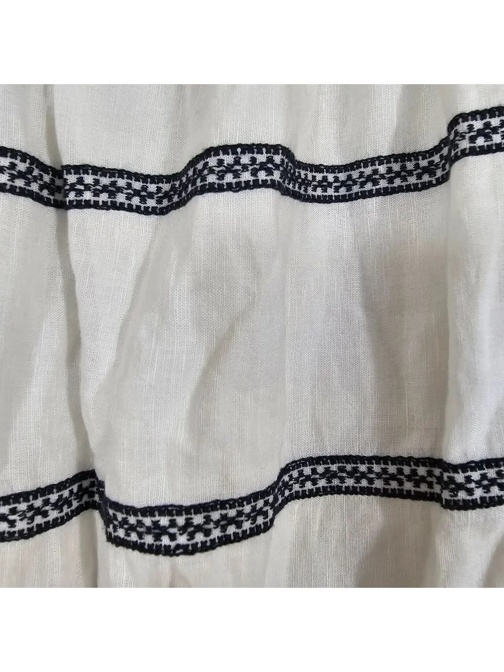 Tory Burch Linen Embroidered Belted Tassel Boho Dress